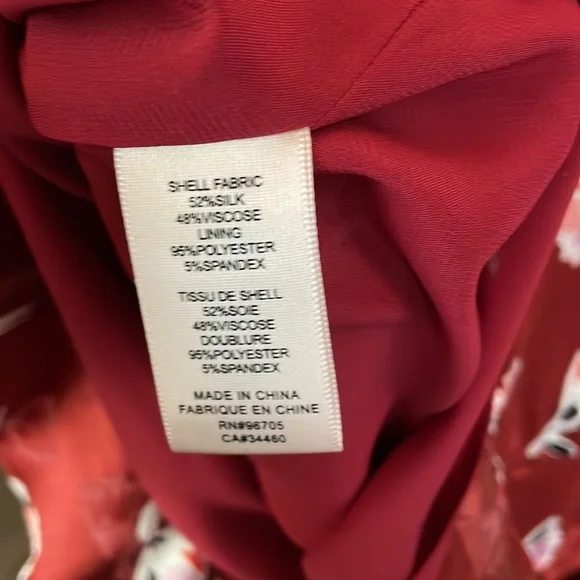 Rebecca Taylor Dress Paintbrush Floral Silk Blend Lined, Size 4 - Picture 11 of 16